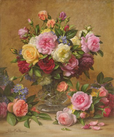 Ein Cluster viktorianischer Rosen von Albert Williams